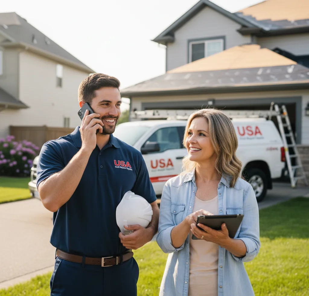 USA Roof Repair Experts customer support in Gerber